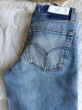 Re/Done Light Blue Denim Jeans - Relaxed Fit, cropped/ankle length sz 25